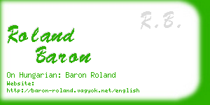 roland baron business card